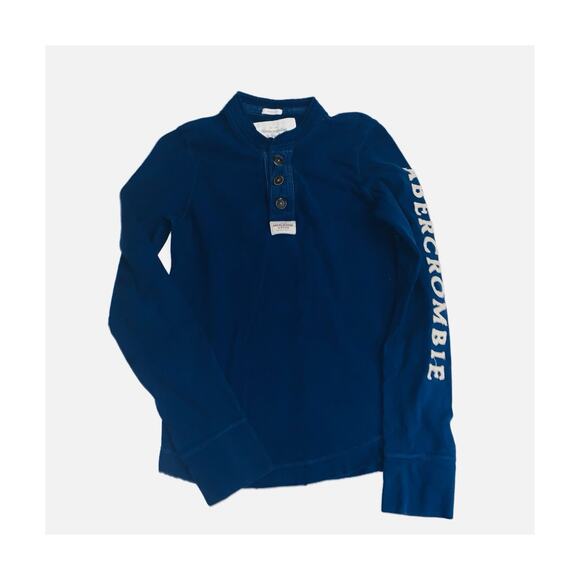 Abercrombie & Fitch Shirt Mens small Henley Muscle Grunge Distressed Y2K - Picture 2 of 8